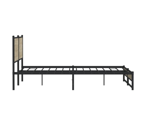 Estructura de cama sin colchón metal roble Sonoma 193x203 cm