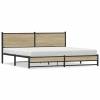 Estructura de cama sin colchón metal roble Sonoma 193x203 cm