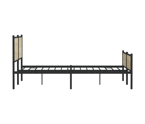 Estructura de cama sin colchón metal roble Sonoma 193x203 cm