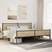 Estructura de cama sin colchón metal roble Sonoma 200x200 cm