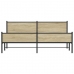 Estructura de cama sin colchón metal roble Sonoma 200x200 cm