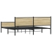 Estructura de cama sin colchón metal roble Sonoma 200x200 cm
