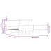 Estructura de cama sin colchón metal roble Sonoma 200x200 cm