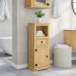 Armario de baño Corona madera maciza de pino 45x33x110 cm