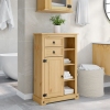 Armario de baño Corona madera maciza de pino 70x33x110 cm