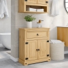 Armario de baño Corona madera maciza de pino 70x33x80 cm