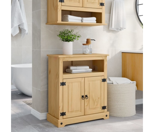 Armario de baño Corona madera maciza de pino 70x33x80 cm