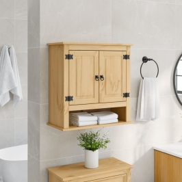 Armario de baño Corona madera maciza de pino 70x33x71,5 cm