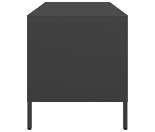 Mueble para TV acero laminado en frío negro 101,5x39x43,5 cm