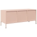 Mueble para TV acero laminado en frío rosa 101,5x39x43,5 cm