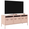 Mueble para TV acero laminado en frío rosa 101,5x39x43,5 cm