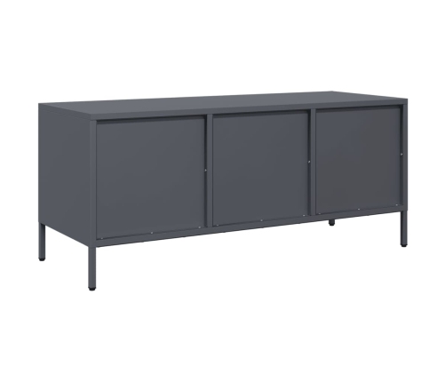 Mueble de TV acero laminado en frío antracita 101,5x39x43,5 cm