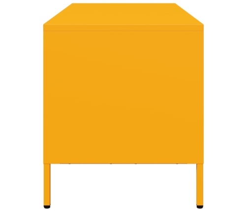 Mueble para TV acero laminado en frío amarillo 101,5x39x43,5 cm