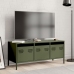 Mueble TV acero laminado en frío verde oliva 101,5x39x43,5 cm