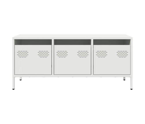 Mueble para TV acero laminado en frío blanco 101,5x39x43,5 cm