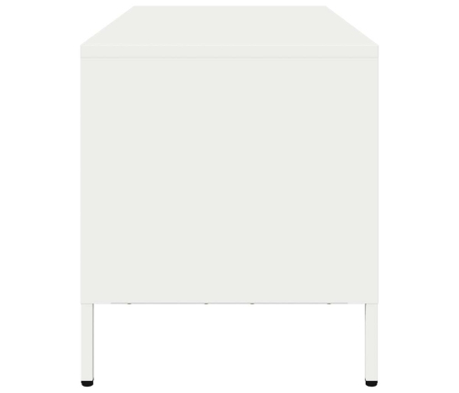 Mueble para TV acero laminado en frío blanco 101,5x39x43,5 cm