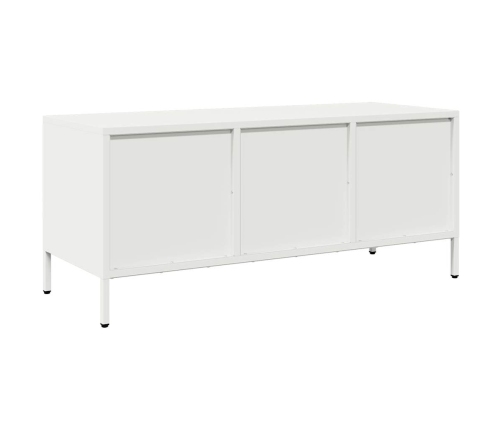 Mueble para TV acero laminado en frío blanco 101,5x39x43,5 cm