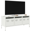 Mueble para TV acero laminado en frío blanco 101,5x39x43,5 cm