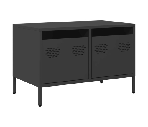 Mueble para TV acero laminado en frío negro 68x39x43,5 cm