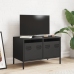 Mueble para TV acero laminado en frío negro 68x39x43,5 cm