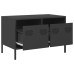 Mueble para TV acero laminado en frío negro 68x39x43,5 cm