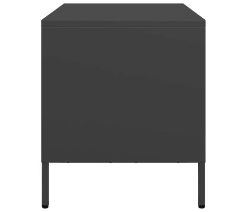 Mueble para TV acero laminado en frío negro 68x39x43,5 cm