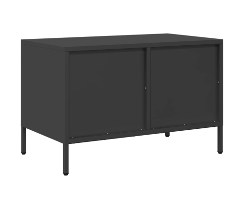 Mueble para TV acero laminado en frío negro 68x39x43,5 cm