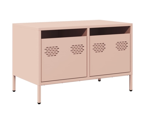 Mueble para TV acero laminado en frío rosa 68x39x43,5 cm