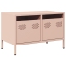 Mueble para TV acero laminado en frío rosa 68x39x43,5 cm