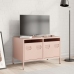 Mueble para TV acero laminado en frío rosa 68x39x43,5 cm