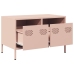 Mueble para TV acero laminado en frío rosa 68x39x43,5 cm