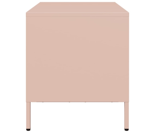 Mueble para TV acero laminado en frío rosa 68x39x43,5 cm