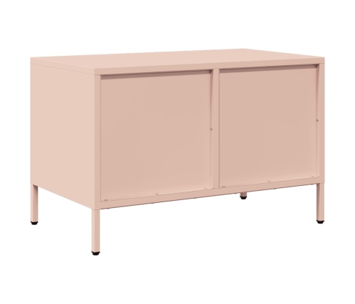 Mueble para TV acero laminado en frío rosa 68x39x43,5 cm