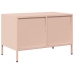 Mueble para TV acero laminado en frío rosa 68x39x43,5 cm