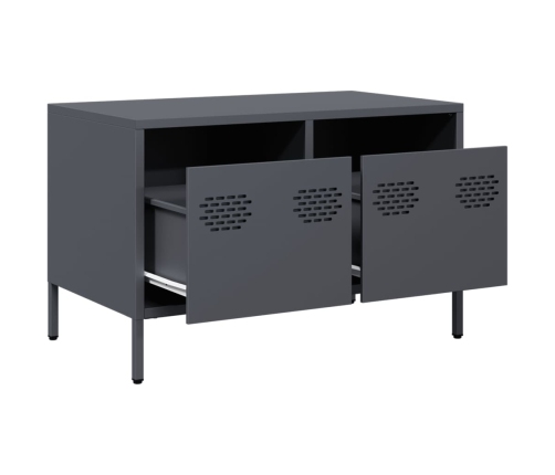 Mueble para TV acero laminado en frío antracita 68x39x43,5 cm