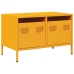 Mueble TV acero laminado en frío amarillo mostaza 68x39x43,5 cm