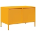 Mueble TV acero laminado en frío amarillo mostaza 68x39x43,5 cm