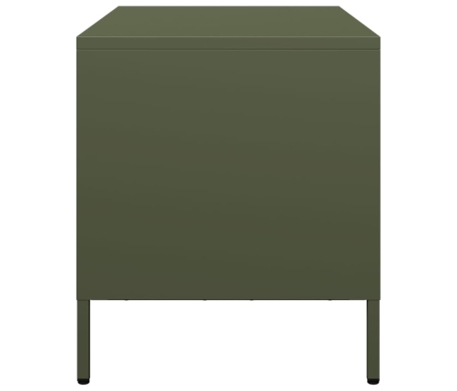 Mueble para TV acero laminado en frío verde oliva 68x39x43,5 cm