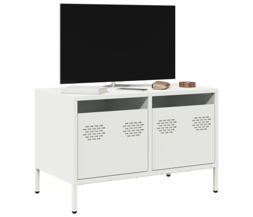 Mueble para TV acero laminado en frío blanco 68x39x43,5 cm