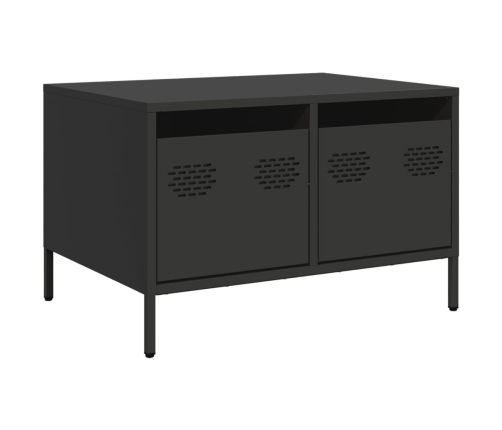 Mueble para TV acero laminado en frío negro 68x50x43,5 cm