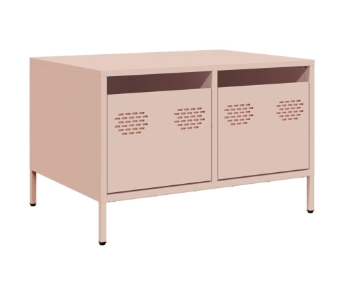 Mueble para TV acero laminado en frío rosa 68x50x43,5 cm