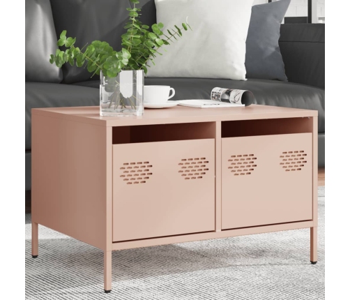 Mueble para TV acero laminado en frío rosa 68x50x43,5 cm