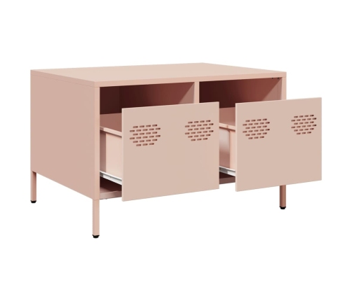 Mueble para TV acero laminado en frío rosa 68x50x43,5 cm