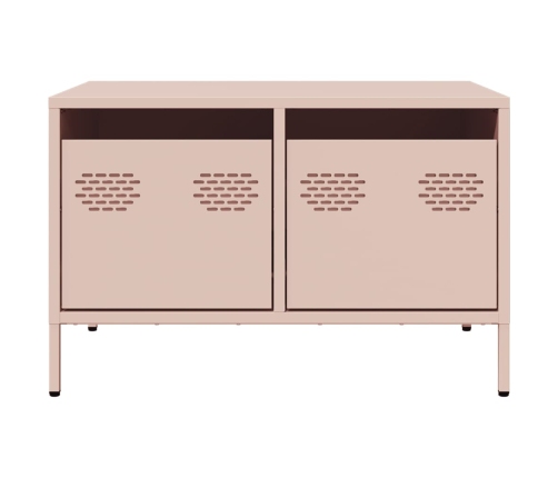 Mueble para TV acero laminado en frío rosa 68x50x43,5 cm