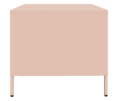 Mueble para TV acero laminado en frío rosa 68x50x43,5 cm