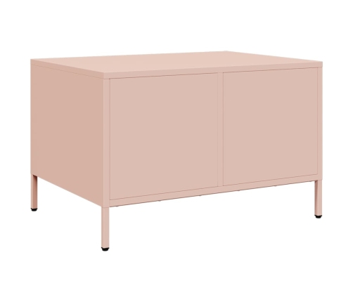 Mueble para TV acero laminado en frío rosa 68x50x43,5 cm