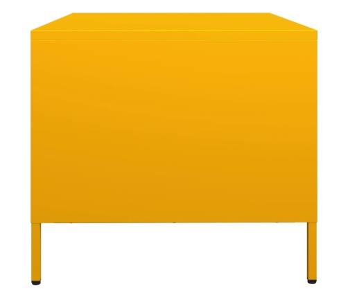 Mueble TV acero laminado en frío amarillo mostaza 68x50x43,5 cm