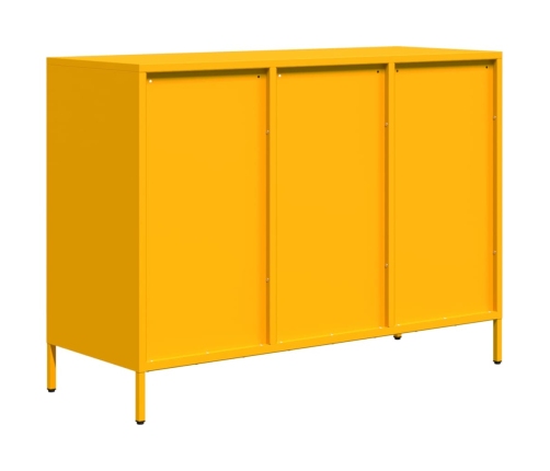 Aparador acero laminado frío amarillo mostaza 101,5x39x73,5 cm