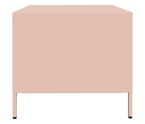 Mesa de centro acero laminado en frío rosa 101,5x50x43,5 cm