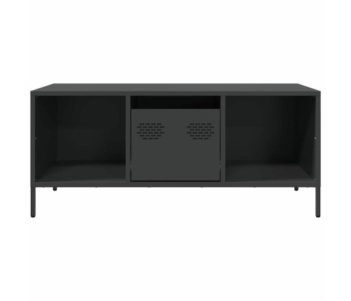 Mesa de centro acero laminado en frío negro 101,5x50x43,5 cm